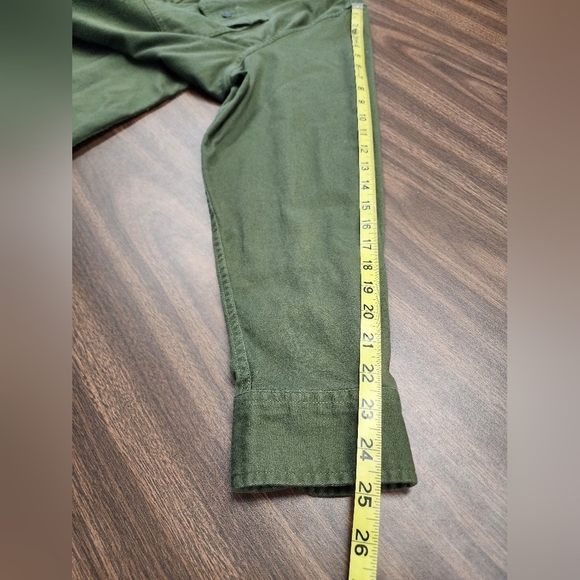 Wrangler Men's Army Green Button Down Long Sleeve Workwear Shirt Top, sz XL - Picture 9 of 13